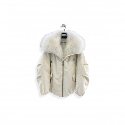 MAX MARA FOX FUR COLLAR GOOSE DOWN JACKET 